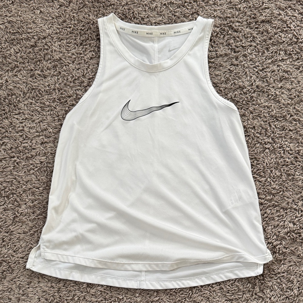 Nike Youth White Sleeveless Tank Top